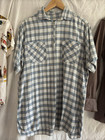 1930s 40s Men   s Plaid Quarter Zip Cotton Shirt Size Xl Vintage 1930s 40s 