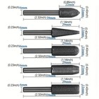 5pc Premium Carbide Burr Set Rotary Rasp Drill Bits Wood Carving Engraving Tool
