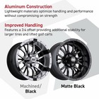 Set Of 4 Gtw Diesel 14x7 Machined black Aluminum Golf Cart Wheel   3 4 Offset
