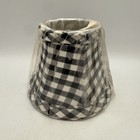 Black White Buffalo Checked Chandelier Lamp Shade Small Farmhouse Clip On 4    New
