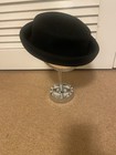 Lord   Taylor Wool Felt Bowler Derby Hat Black Italy Mint Vtg 80 90 Collector