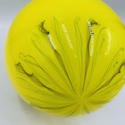 2003 Lemon Yellow Art Blown Glass Float Orb Ball W Ribbons Williams 6    Beach