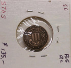 1861 Silver Three Cent Piece Coin