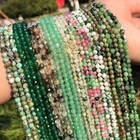 2 3 4mm Natural Small Faceted Gemstone Round Beads For Diy Jewelry Making 15  