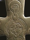 Rare Ancient Byzantine Bronze Christian Cross W  Christ  Mary  9-11th Cent  Ad