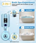 Bath Jet Spa For Tub  10400mah Rechargeable 5-level Bathtub Jet Led Display Blue
