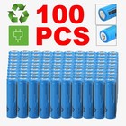 New 100pcs 18650 Lithium Battery Rechargeable 3 7v Li-ion For Torch Headlight