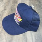 Nos Vintage 1987 Max Headroom Navy Trucker Hat Snapback Youngan 5 Panel New