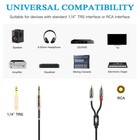 1 4 Trs To Dual Rca Insert Cable  6 35mm 1 4 Trs To 2rca Y Splitter Patch Mic   
