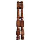 2 Decorative Wood Carving Column 18 78 In Antique French Architectural Salvage
