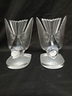 Lalique  hirondelles   swallow  Crystal Bookends Set Of 2