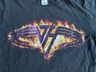 Vintage Van Halen Van Halen Black Fire Flames T Shirt Anvil Men   s M Y2k