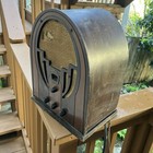 Vintage Philco Tube Radio Model 60 Wood Cathedral Case 1930s  Signed  See Photos