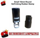 10mm Round Custom Rubber Stamp Self Inking - Personalised With Your Logo   Text