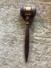 Vintage Hardwood Wooden Hammer Gavel For Connecticut Sand Dollers Doll Club 9 l