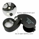 40x Magnifying Loupe Jewelry Eye Glass Magnifier Led Light Jewelers Loop Pocket