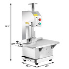 All New Commercial 110v 850w 1 12hp 14 9  X 14 4  Silver Meat Saw Bone Machine