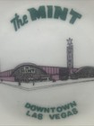Vintage The Mint White Ceramic Ash Tray Pin Dish - Casino Las Vegas 3 3 4 In Sq