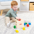 Melissa   Doug Shape Sorting Cube - Classic Wooden Toy With 12 Shapes