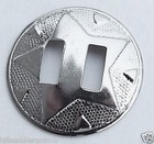  4 Pack 1-1 2  Western Saddle Bright Silver Star Round Slotted Conchos 