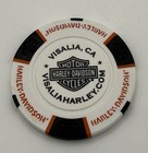 Visalia California Ca Harley Davidson Poker Chip Logo White Black Hd