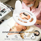 Facial 10x Magnifying Lamp For Esthetician  2500 Lumens  Stepless Dimmable  Adju