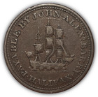 1815 Nova Scotia Halifax Half Penny John Alex Barry B-891 Vf Coin  24564