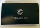 1995 Civil War Battlefield Proof Us Mint 2 Coin Set Silver Dollar Clad Half  box