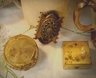 Antique Victorian Bronze Brooch With Unique Photo Locket Compartment