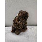 Vintage Brown Shaggy Bear Plush Stuffed Animal Sitting Woodland Toy Brown Tan