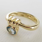 Blue Topaz 14k Yellow Gold Ring