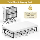 38  X 75  Twin Size Folding Bed Rollaway Guest Bed Portable Sleeper Bed