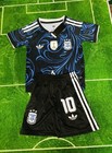 Argentina National Team Kids Messi 10 Black Soccer Set New With Tags Size 26  l 