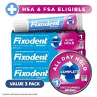 Fixodent Complete Original Denture Adhesive Cream  2 4oz - 3 Pack -sale freeship
