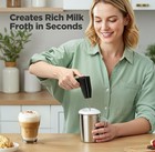 Single Serve Coffee Maker With Built-in Detachable Milk Frother  Iced And Hot   