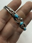 Old Pawn Vintage Sterling Native American Turquoise 7    Cuff Bracelet - 10 5g