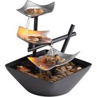 Decorative Tabletop Water Fountain Zen Relaxation Pump Lighted Indoor Decor New