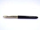 Vintage Sheaffer  593 Crest Gold Plate Black Lacquer 18k Gold Nib Fountain Pen