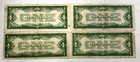 Lot Of 4 1934 Series  1 Silver Certificate Paper Money Circulated Currency Notes