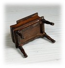 Vtg Dollhouse Miniature Dark Wood Fireplace End Table Lundby Radio You Choose