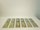 Art Nouveau Stained Glass Blue Floral Panels Lot Of 6 14  X 4 