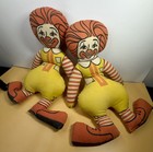 2 Vintage Ronald Mcdonald Clown Flat Plush Toy 16  Mcdonalds Stuffed Doll