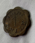 Vintage Bar   Saloon Trade Token The Belkan Bar Globe Ariz  good For 1 Smile 