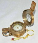Brass Military Engineering Compass Prismatic Vintage Collectible