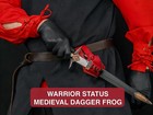 Genuine Leather Dagger Holster Medieval Adjustable Weapon Sword Frog   8 Colors