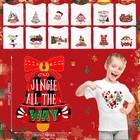 36 Sheets Christmas Iron On Transfers For T-shirt Vinyl Iron On Patch Santa Clau