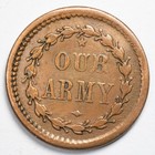 1863 Xf au Our Army Patriotic Civil War Token Cwt
