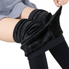 Winter Leggings For Women Warm Velvet High Waist Stretchy Solid Color Leggings