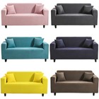 Stretch Sofa Cover Solid Slipcover Chair Loveseat Couch Protector 1 2 3 4 Seater
