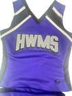 Girl Cheerleader Uniform Outfit Halloween Costume Child Purple 28  Top 22  Skirt
